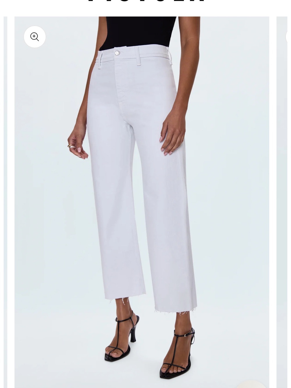 pistola White High-Rise Wide-Leg Jeans